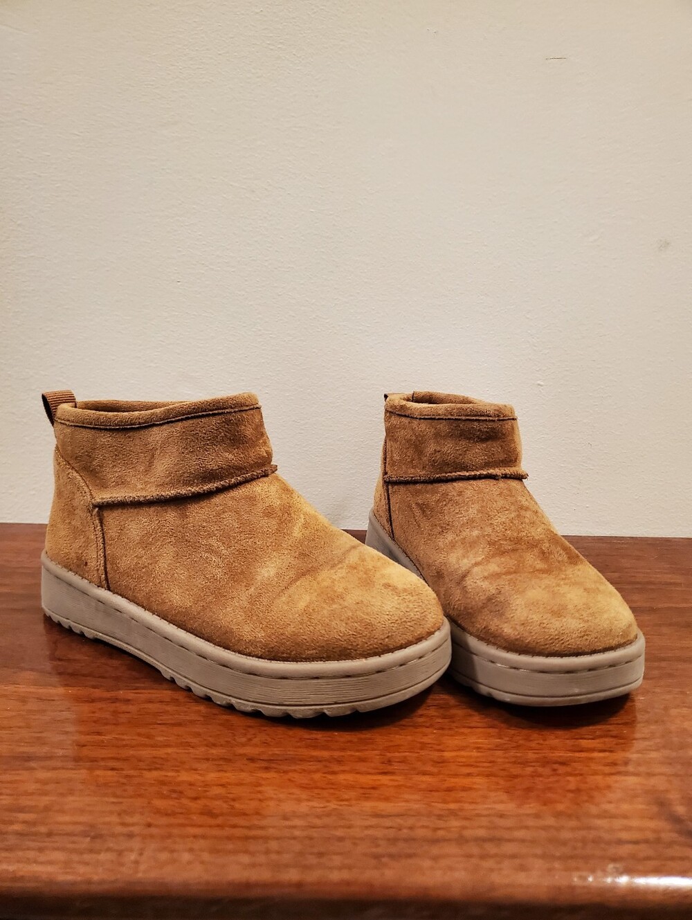 Brown Ankle Boots. Girl Size 12